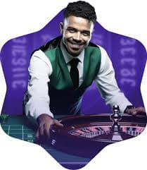 Studio live-dealer dengan pencahayaan profesional